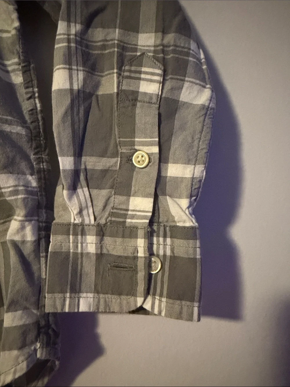 Ralph Lauren Gray Plaid Button-Down Shirt for Kids
